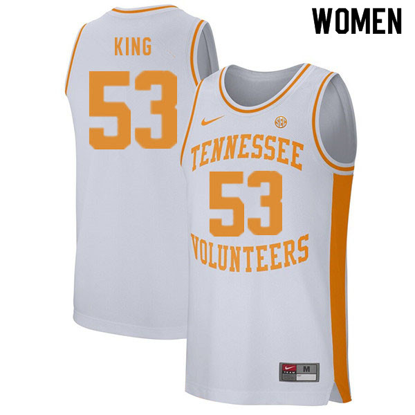 Women #53 Bernard King Tennessee Volunteers College Basketball Jerseys Sale-White